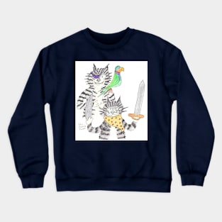 Pirate Cats armed to the teeth Crewneck Sweatshirt